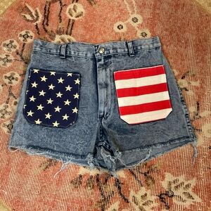 Navdungaree reworked Stars and Stripes High-Waisted Shorts